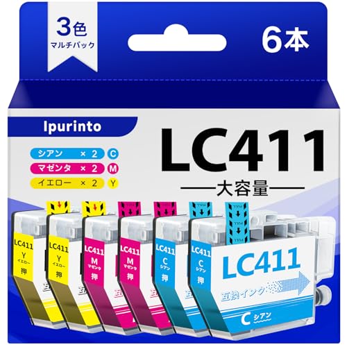 brother LC411シリーズのシアン、マゼンタ、ブラックの３種8個セット brother LC411シリーズのシアン、マゼンタ、ブラックの3種8個
